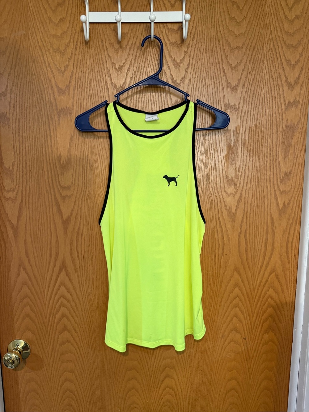 Pink - Victoria Secret-Neon Yellow Tank Top with Black Trim